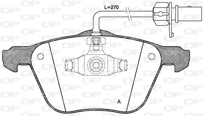 BPA083602 OPEN PARTS Комплект тормозных колодок, дисковый тормоз