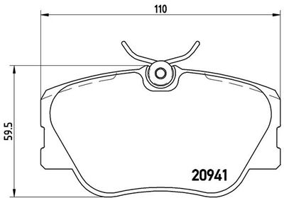 P50008 BREMBO Комплект тормозных колодок, дисковый тормоз