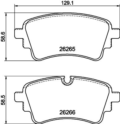 8DB355040961 HELLA Комплект тормозных колодок, дисковый тормоз