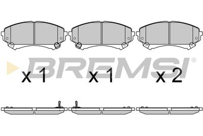 BP3693 BREMSI Комплект тормозных колодок, дисковый тормоз