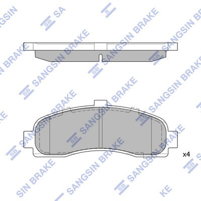 SP1586 Hi-Q Комплект тормозных колодок, дисковый тормоз