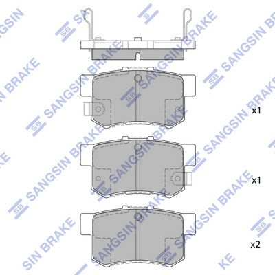 SP1368 Hi-Q Комплект тормозных колодок, дисковый тормоз