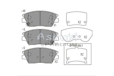 SY01013 ASHUKI by Palidium Комплект тормозных колодок, дисковый тормоз