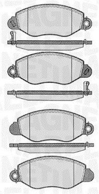 363916060271 MAGNETI MARELLI Комплект тормозных колодок, дисковый тормоз