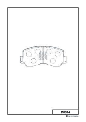 D6014 MK Kashiyama Комплект тормозных колодок, дисковый тормоз