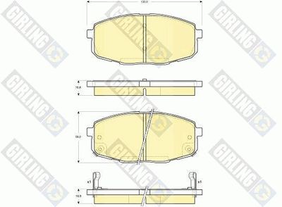 6133429 GIRLING Комплект тормозных колодок, дисковый тормоз