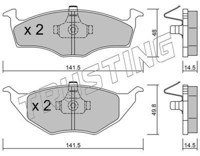 3540 TRUSTING Комплект тормозных колодок, дисковый тормоз