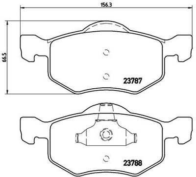 P24056 BREMBO Комплект тормозных колодок, дисковый тормоз