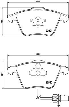 P85097 BREMBO Комплект тормозных колодок, дисковый тормоз