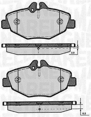 363916060318 MAGNETI MARELLI Комплект тормозных колодок, дисковый тормоз