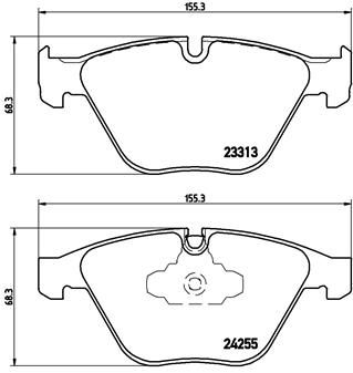 P06055X BREMBO Комплект тормозных колодок, дисковый тормоз