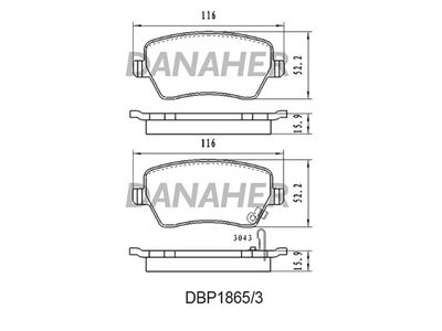 DBP18653 DANAHER Комплект тормозных колодок, дисковый тормоз