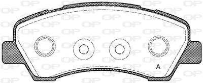 BPA153000 OPEN PARTS Комплект тормозных колодок, дисковый тормоз