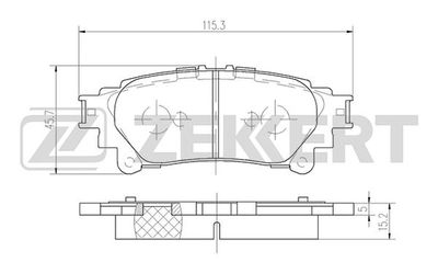 BS2972 ZEKKERT Комплект тормозных колодок, дисковый тормоз