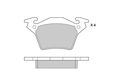 120880 E.T.F. Комплект тормозных колодок, дисковый тормоз