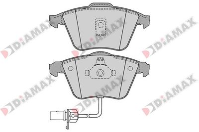 N09369 DIAMAX Комплект тормозных колодок, дисковый тормоз