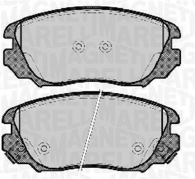 363916060723 MAGNETI MARELLI Комплект тормозных колодок, дисковый тормоз