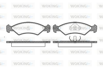 P068300 WOKING Комплект тормозных колодок, дисковый тормоз