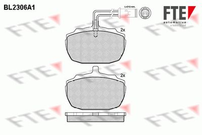 BL2306A1 FTE Комплект тормозных колодок, дисковый тормоз