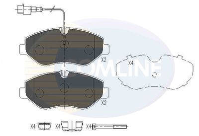 CBP16034 COMLINE Комплект тормозных колодок, дисковый тормоз