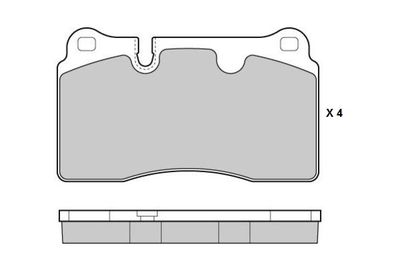 121289 E.T.F. Комплект тормозных колодок, дисковый тормоз