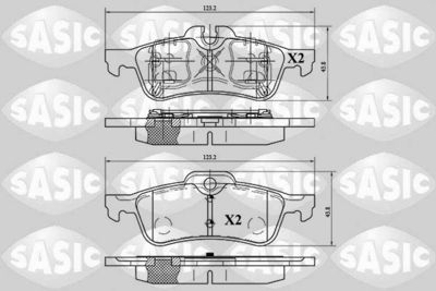 6216061 SASIC Комплект тормозных колодок, дисковый тормоз