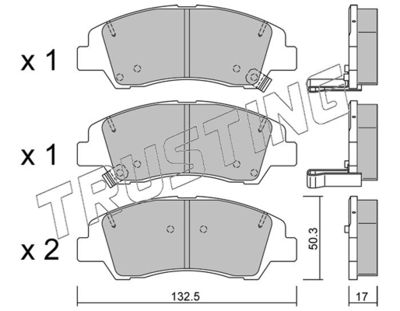 10910 TRUSTING Комплект тормозных колодок, дисковый тормоз
