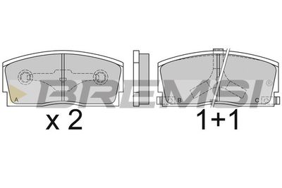 BP2437 BREMSI Комплект тормозных колодок, дисковый тормоз