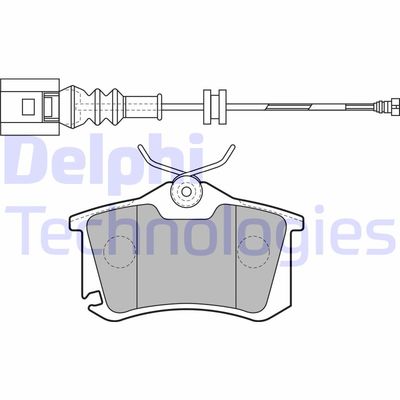 LP1815 DELPHI Комплект тормозных колодок, дисковый тормоз