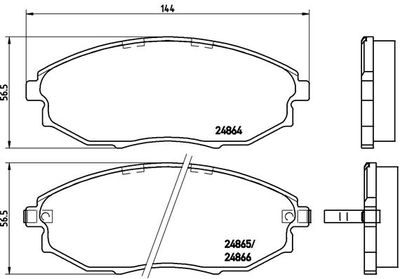 P10007 BREMBO Комплект тормозных колодок, дисковый тормоз