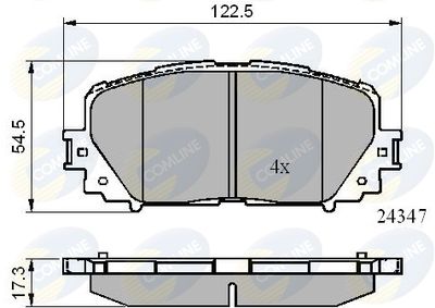 CBP01767 COMLINE Комплект тормозных колодок, дисковый тормоз