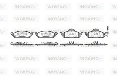 P797301 WOKING Комплект тормозных колодок, дисковый тормоз