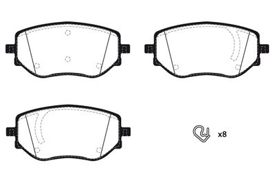 RA12770 RAICAM Комплект тормозных колодок, дисковый тормоз