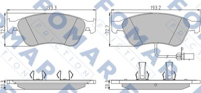 FO858881 FOMAR Friction Комплект тормозных колодок, дисковый тормоз