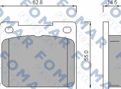 FO461585 FOMAR Friction Комплект тормозных колодок, дисковый тормоз