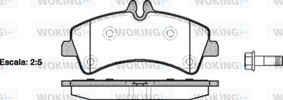 P1347300 WOKING Комплект тормозных колодок, дисковый тормоз