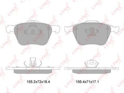 BD7818 LYNXauto Комплект тормозных колодок, дисковый тормоз