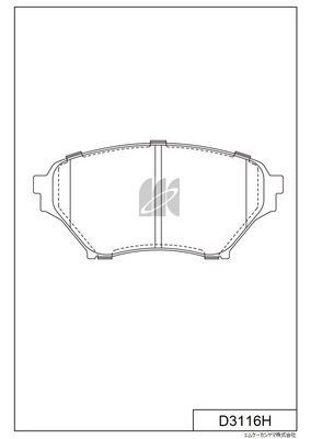 D3116H MK Kashiyama Комплект тормозных колодок, дисковый тормоз