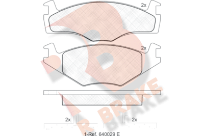 RB1048 R BRAKE Комплект тормозных колодок, дисковый тормоз