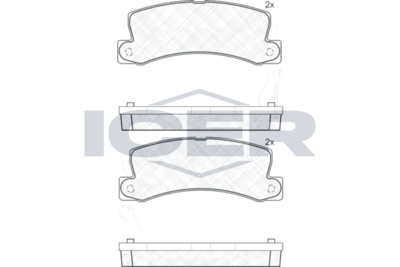 180734 ICER Комплект тормозных колодок, дисковый тормоз