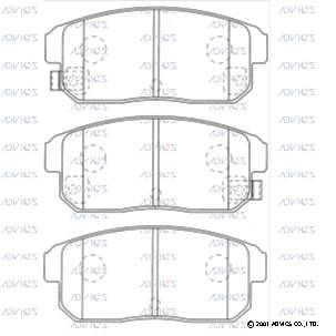 SN433P ADVICS Комплект тормозных колодок, дисковый тормоз