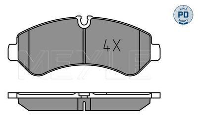 0252279120PD MEYLE Комплект тормозных колодок, дисковый тормоз
