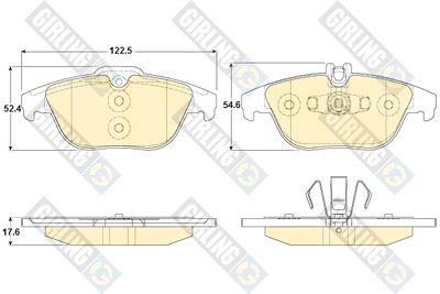 6120512 GIRLING Комплект тормозных колодок, дисковый тормоз