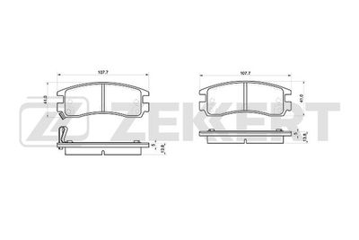 BS1029 ZEKKERT Комплект тормозных колодок, дисковый тормоз