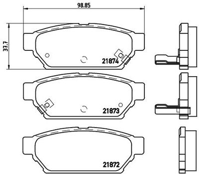 P54016 BREMBO Комплект тормозных колодок, дисковый тормоз