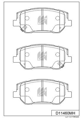 D11460MH MK Kashiyama Комплект тормозных колодок, дисковый тормоз