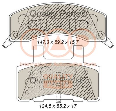 70401041 IAP QUALITY PARTS Комплект тормозных колодок, дисковый тормоз