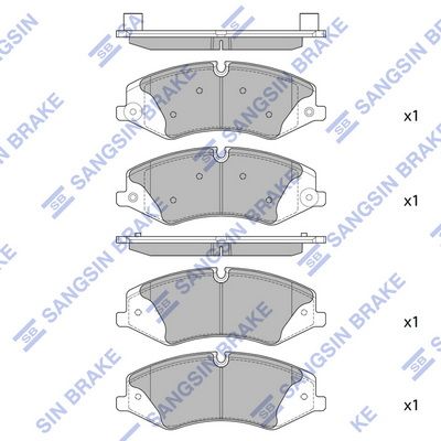 SP2238 Hi-Q Комплект тормозных колодок, дисковый тормоз