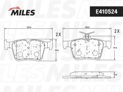 E410524 MILES Комплект тормозных колодок, дисковый тормоз