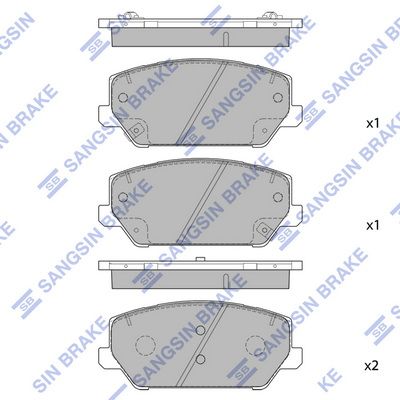 SP1906 Hi-Q Комплект тормозных колодок, дисковый тормоз